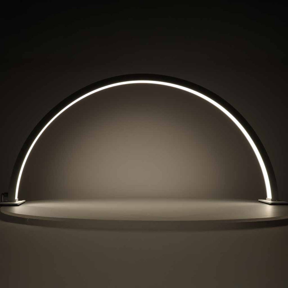 LED kosmētiskā lampa bez ēnām, galda lampa manikīram, zelta loka forma