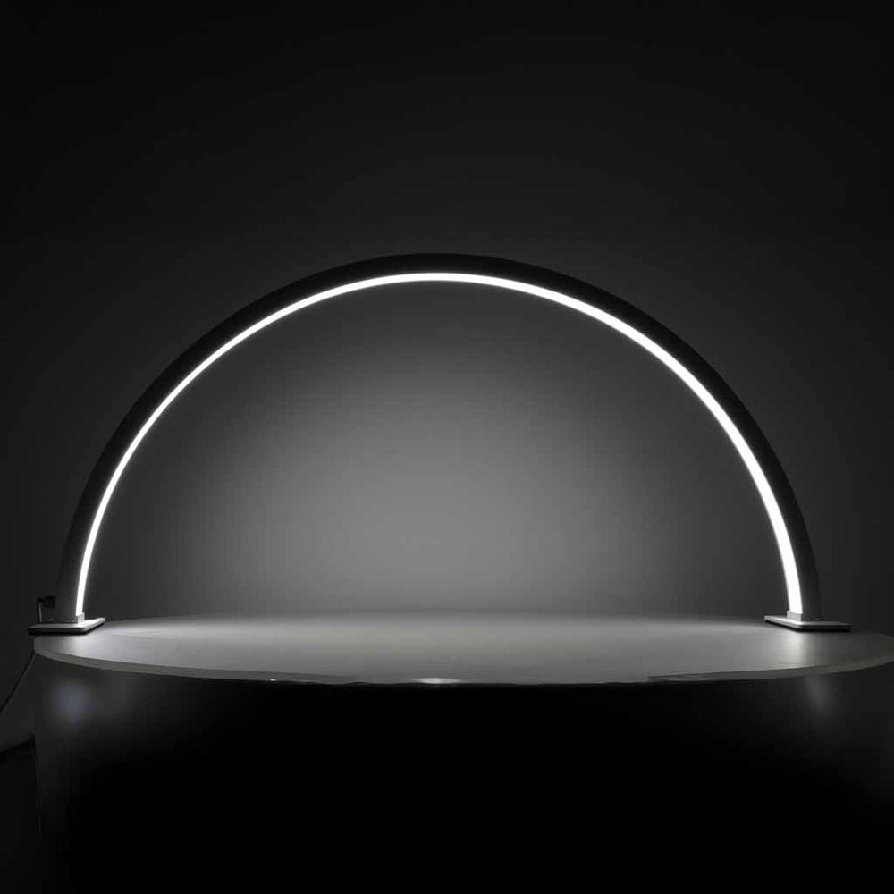 LED kosmētiskā lampa bez ēnām, galda lampa manikīram, zelta loka forma