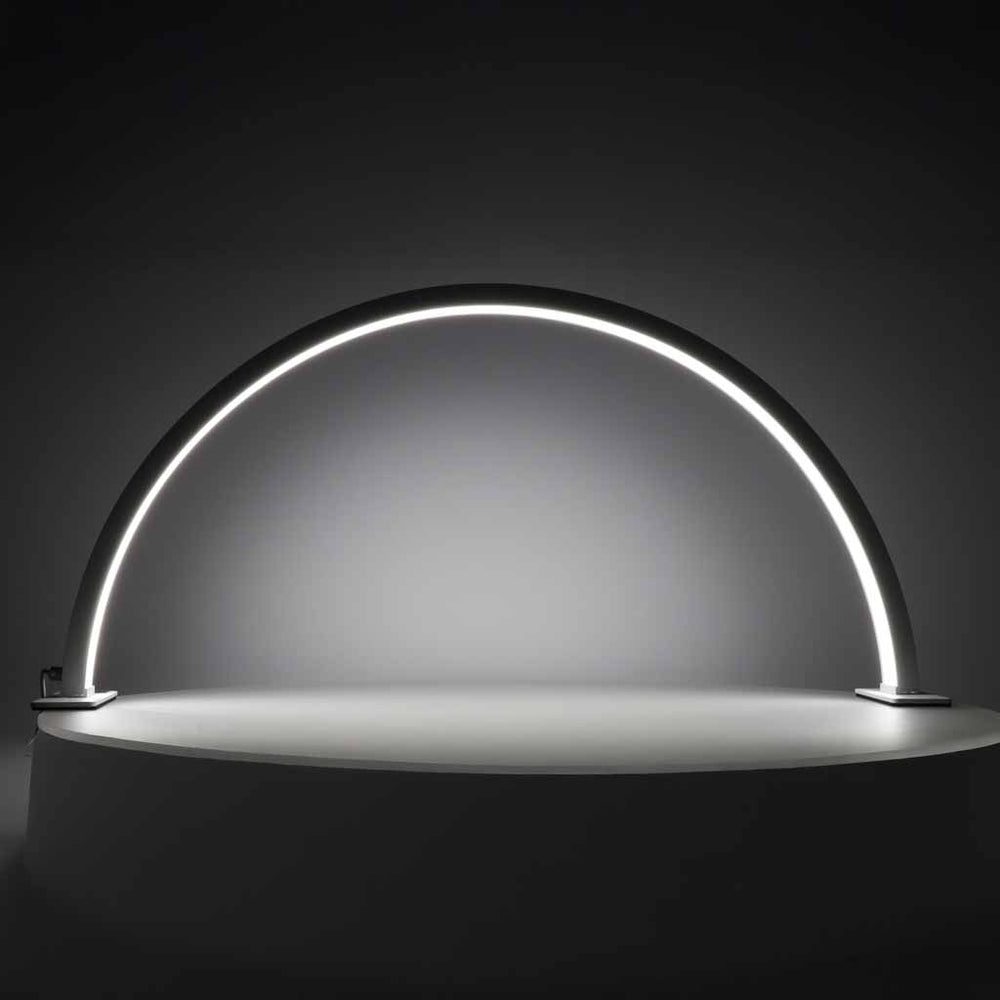 LED kosmētiskā lampa bez ēnām, galda lampa manikīram, zelta loka forma