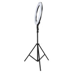RGB LED gredzenveida lampa selfiju video uzņemšanai ar statīvu un tālvadības pulti, 45 cm