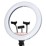 RGB LED gredzenveida lampa selfiju video uzņemšanai ar statīvu un tālvadības pulti, 45 cm