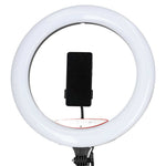 RGB LED gredzenveida lampa selfiju video uzņemšanai ar statīvu un tālvadības pulti, 45 cm
