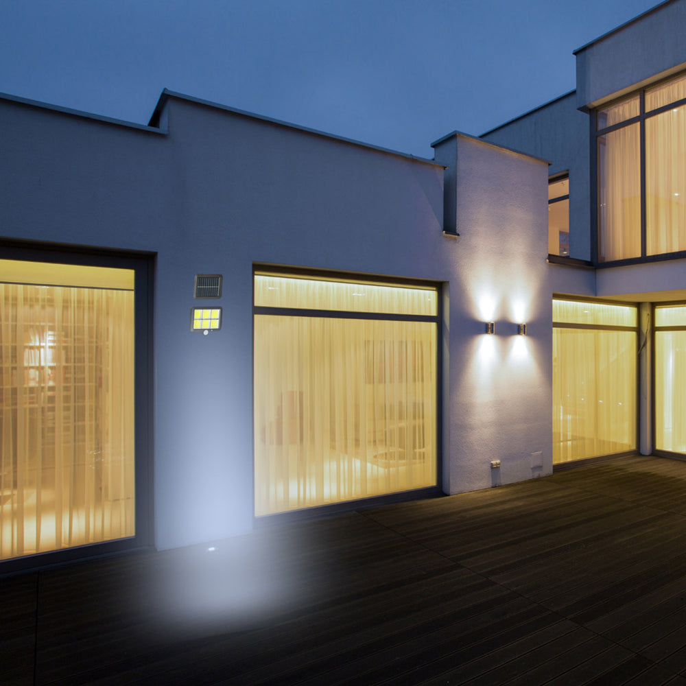 Saules kustības un krēslas sensora lampa 120 LED