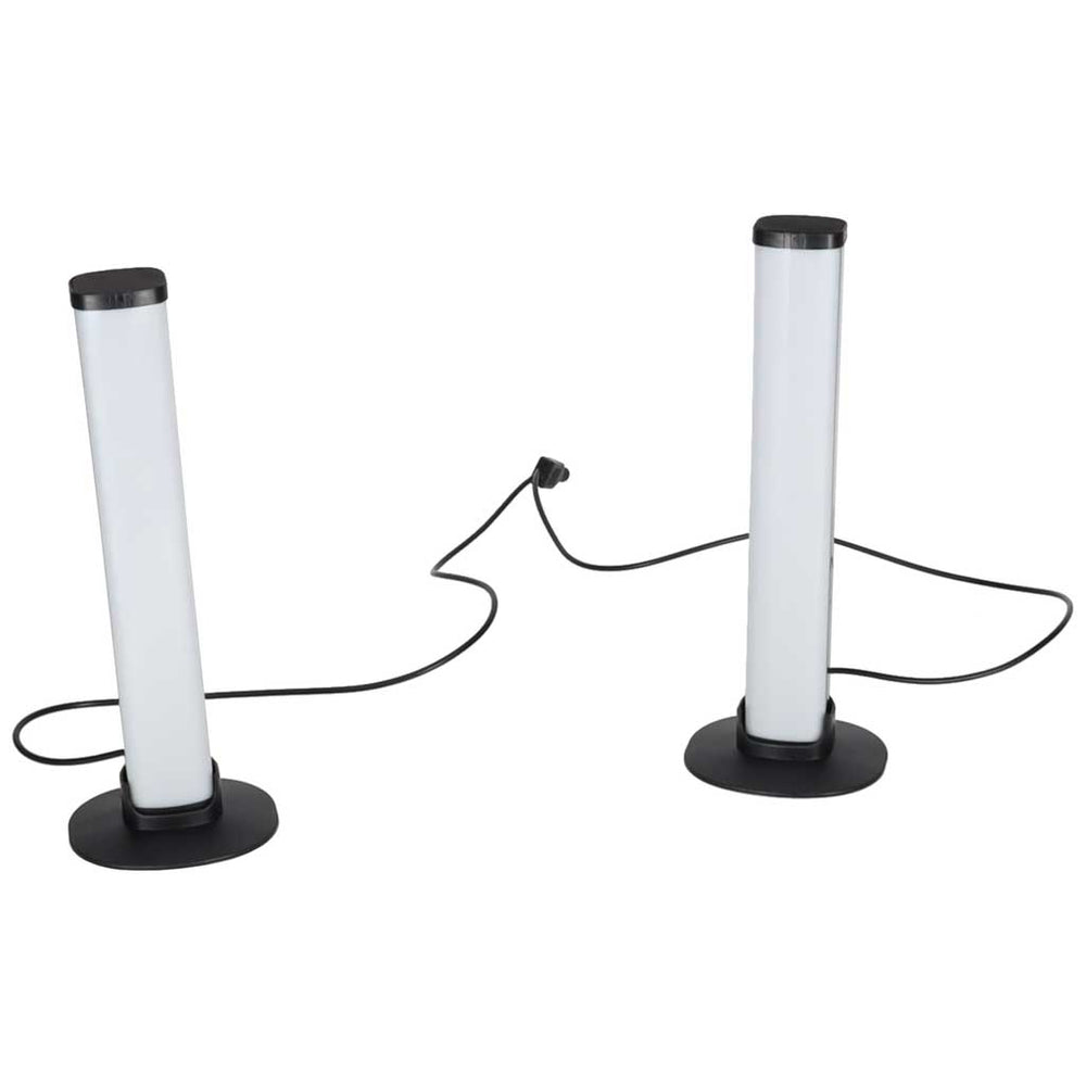 RGB LED spēļu galda lampa ar kolonnām un statņiem, vadāma ar tālvadības pulti, 2 gab. komplekts
