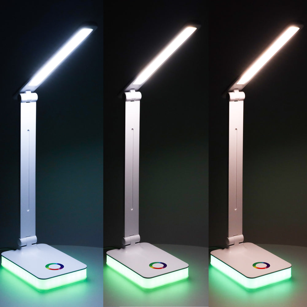 LED galda lampa salokāma touch USB
