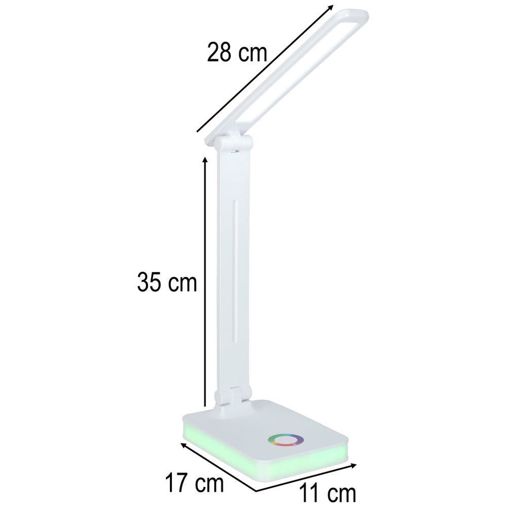 LED galda lampa salokāma touch USB