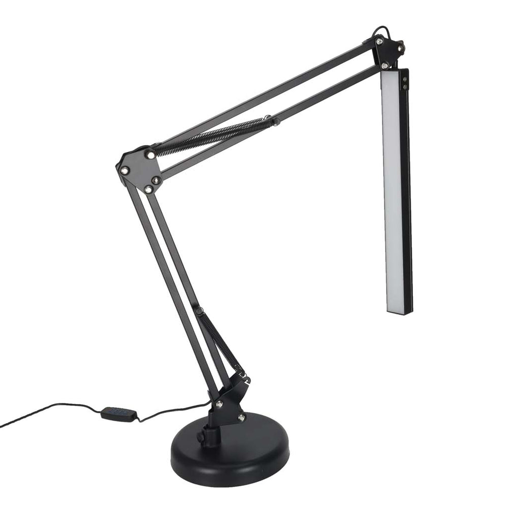 LED galda lampa USB grozāmā roka 2 stiprinājuma metodes