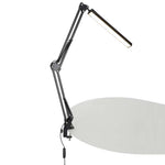 LED galda lampa USB grozāmā roka 2 stiprinājuma metodes