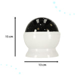 Zvaigžņu projektora nakts gaisma 2in1 USB balta