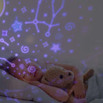 LED zvaigžņu projektora nakts gaisma USB rotējoša 6 motīvi tālvadības pults ziemeļbriedis