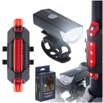 LED velosipēda lukturis aizmugures-priekšējais komplekts USB