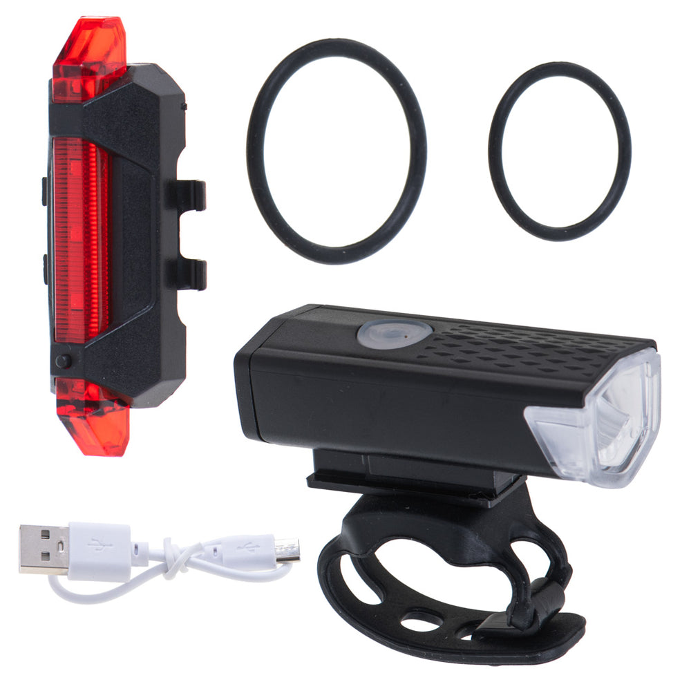 LED velosipēda lukturis aizmugures-priekšējais komplekts USB
