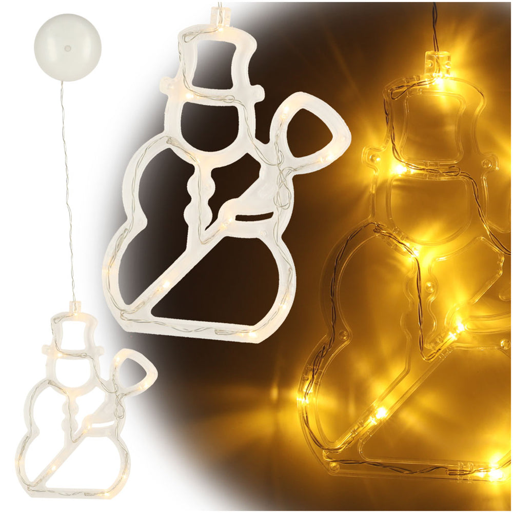 LED piekaramais apgaismojums Ziemassvētku rotājums sniegavīrs 49cm 10 LED diodes