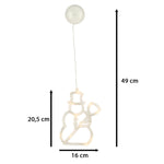LED piekaramais apgaismojums Ziemassvētku rotājums sniegavīrs 49cm 10 LED diodes