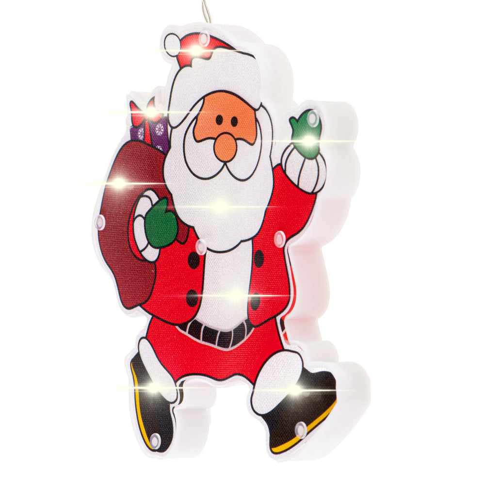 LED kulonu gaismas Ziemassvētku rotājumi Santa ar dāvanām
