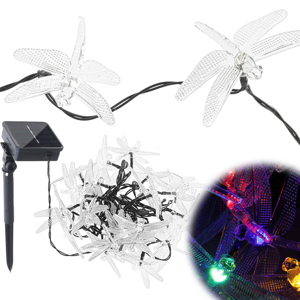 Saules Dragonfly dārza apgaismojums 6,5 m 30LED daudzkrāsains