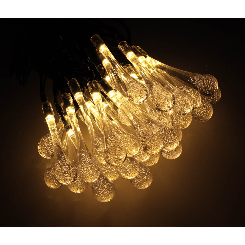 Saules dzeguzes dārza apgaismojums 6,5 m 30LED silti balts
