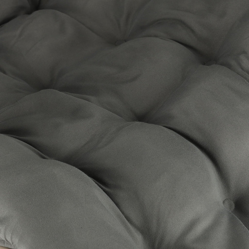 LUARO dārza atpūtas krēsls tūristu saliekamais krēsls ar spilvenu pelēks