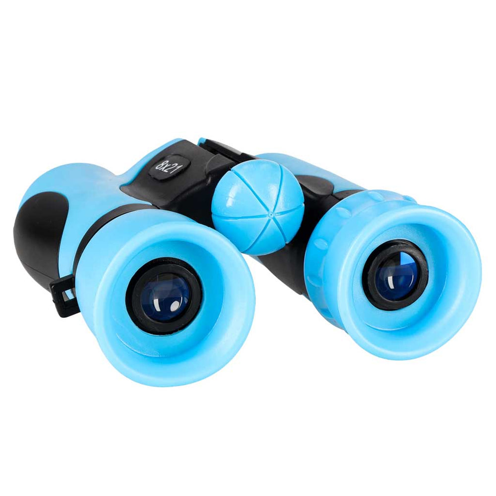 Bērnu binoklis putnu novērošanai 8x 21 mm HD, ar zilu apvalku