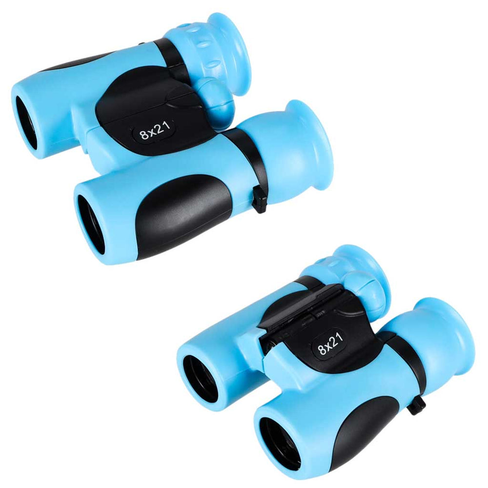 Bērnu binoklis putnu novērošanai 8x 21 mm HD, ar zilu apvalku