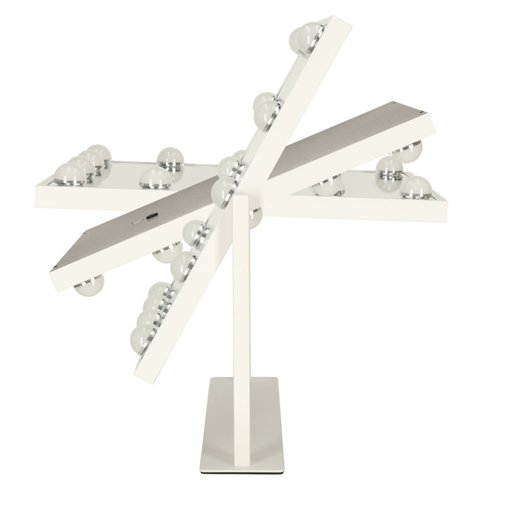 LED kosmētikas spogulis ar USB spuldzēm 30x40cm