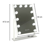 LED kosmētikas spogulis ar USB spuldzēm 30x40cm