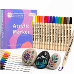 Akrila auduma marķieri akmens marķieru pildspalvas DIY ūdensizturīgi marķieri 48 gab.