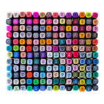 Divpusēji spirta marķieri futrālī 168 + statīvs