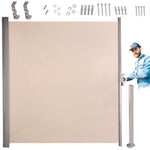 Sānu terases nojume LUARO izvelkamais ekrāns 180 x 400 cm bēšs