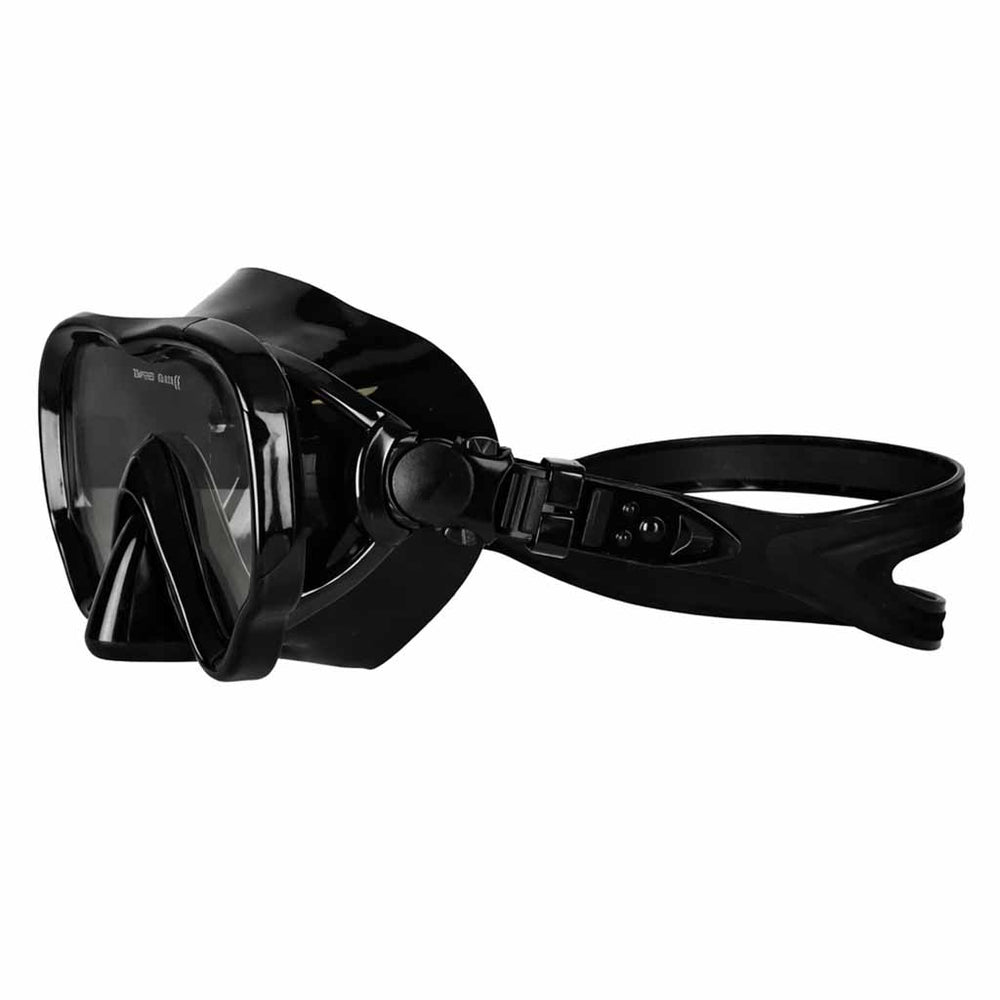 Snorkelēšanas maska, brilles, caurule un pīpe – komplekts, melns