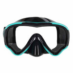 Snorkelēšanas maska, brilles, caurule un pīpe – komplekts zils-melns