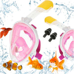 Pilnībā salokāma snorkelēšanas maska S/M rozā krāsā