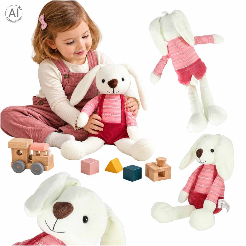 Mīkstais rotaļlietas trusītis sarkanās šortos, 36 cm