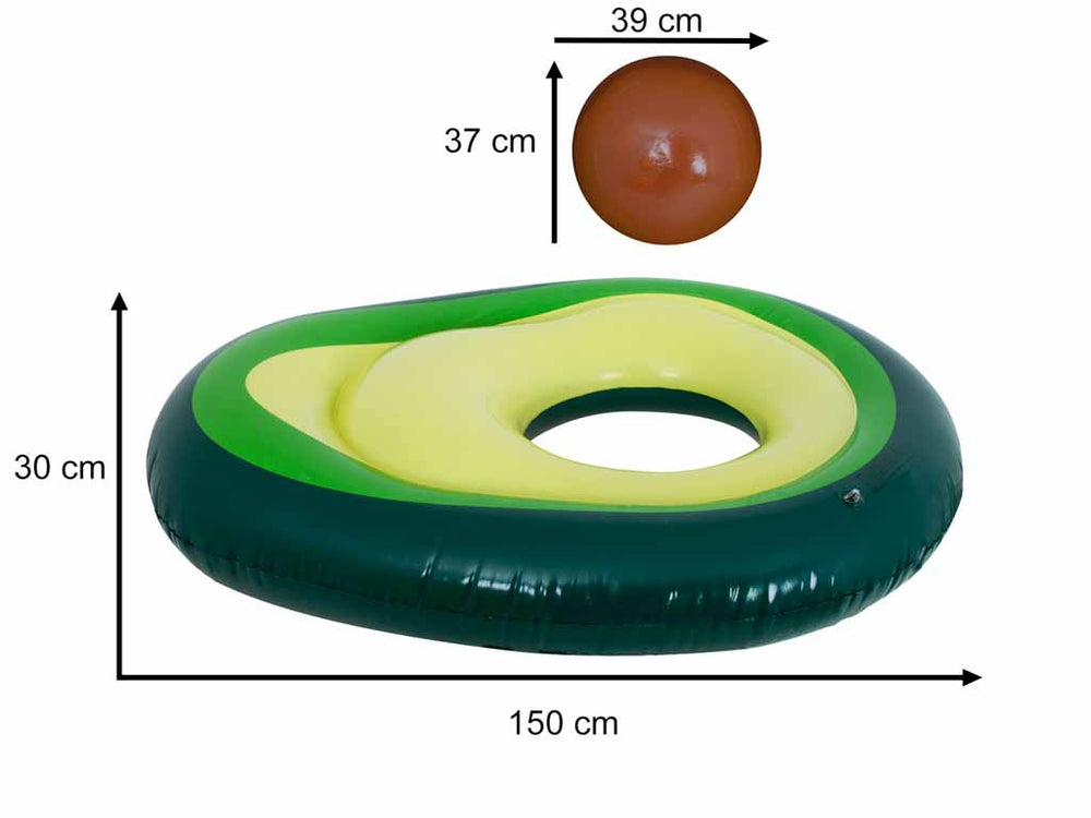 Piepūšamais peldēšanas matracis ar avokado bumbu ar sēklām 150cm XL