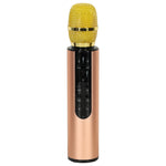 Bluetooth bezvadu karaoke mikrofons zelta krāsā