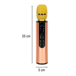 Bluetooth bezvadu karaoke mikrofons zelta krāsā