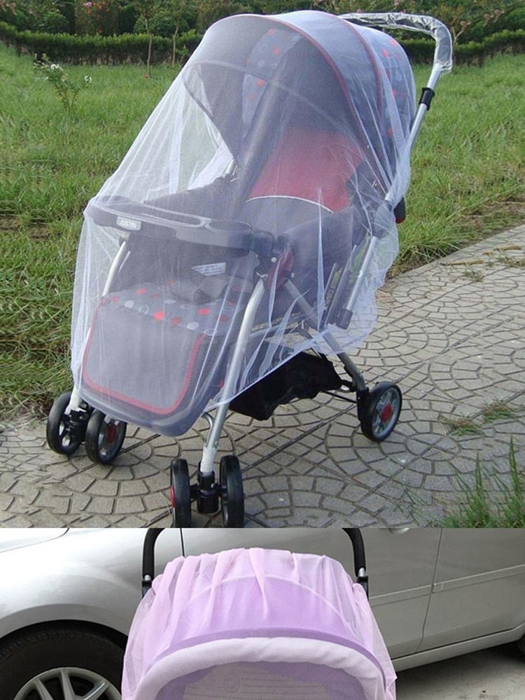 Bērnu ratiņu elastīgs moskītu tīkls 140cm