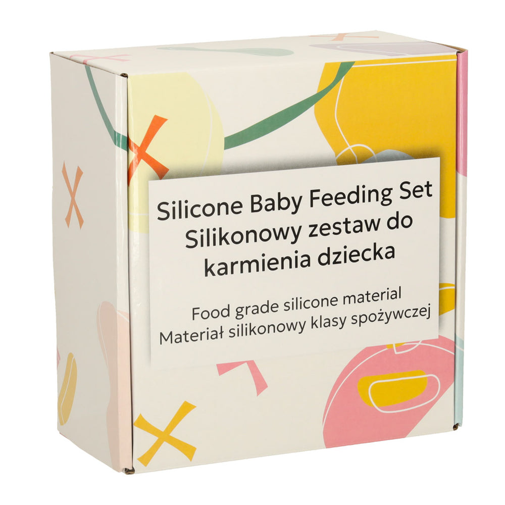 Bērnu silikona trauki pūce milita zaļš