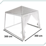 Telts dārza ballīšu paviljons komerciāla lapene balta 2.4X2.4m