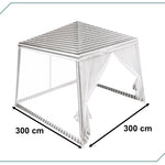 Telts dārza ballīšu paviljons komerciāla lapene balta 2.4X2.4m