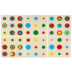 Montessori koka cilindru atsvariņi krāsaini