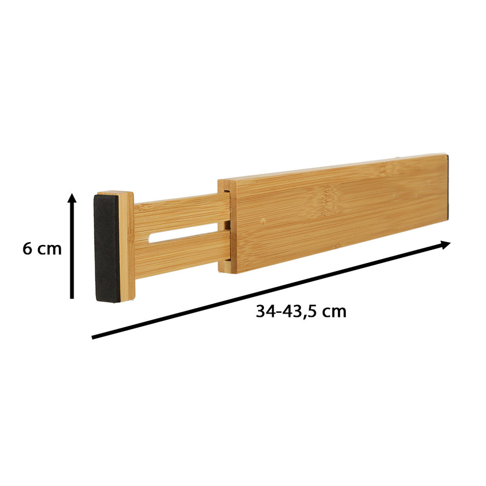 Atvilktņu organizators regulējams bambusa atdalītājs 43x6x1,5cm 1 gab.