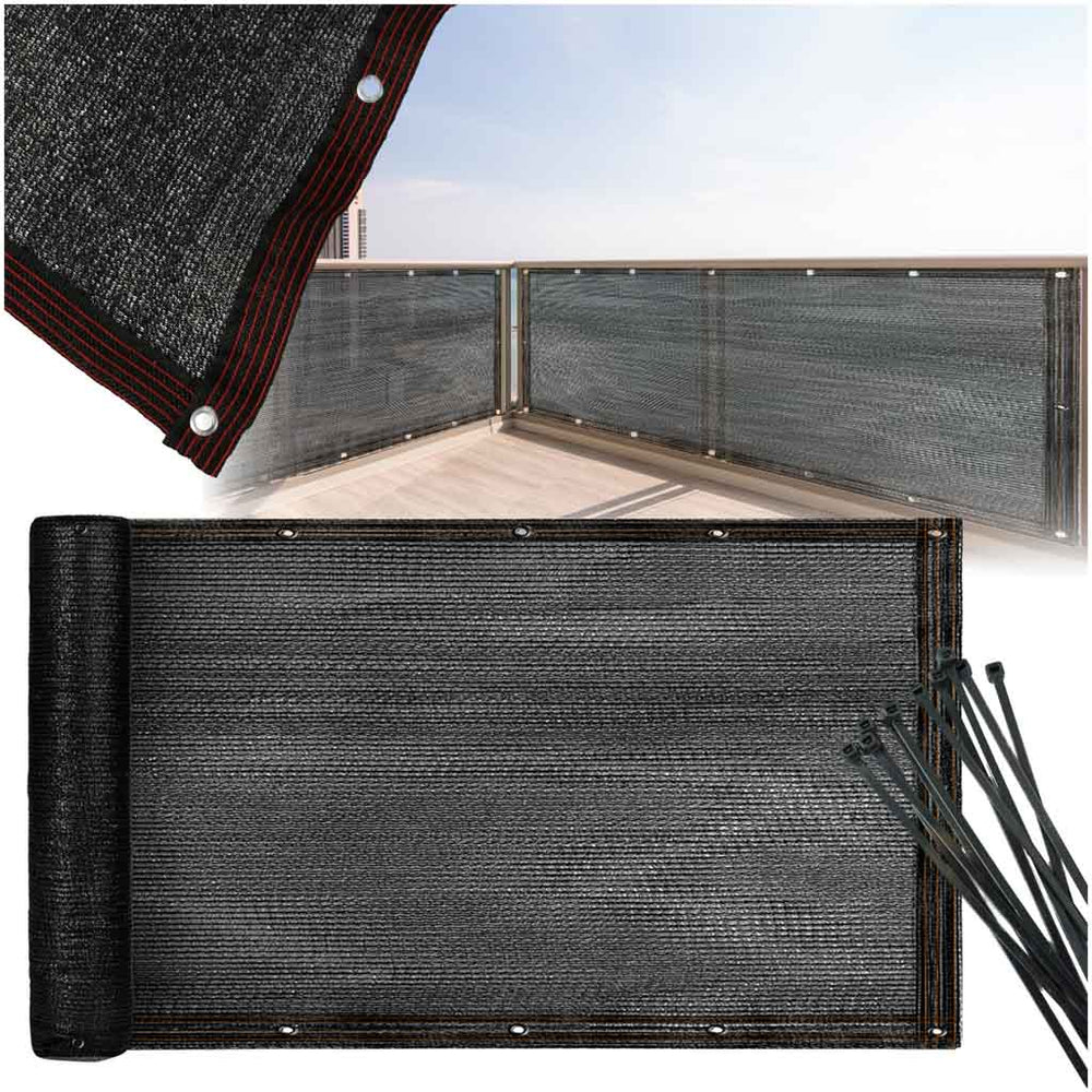 Balkona pārsegs LUARO maskas paklājs, tonējošais tīkls balkonam, terasei 150g/m2 105x500cm UV starojums