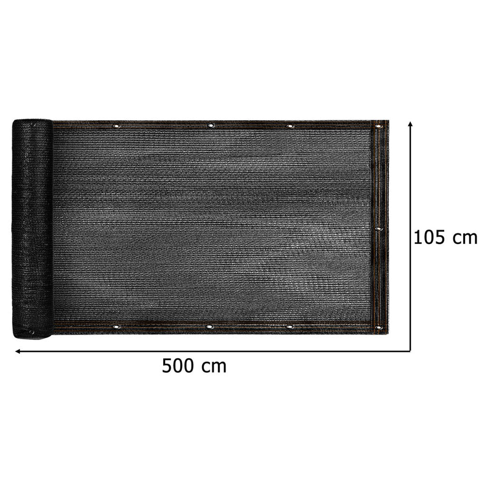 Balkona pārsegs LUARO maskas paklājs, tonējošais tīkls balkonam, terasei 150g/m2 105x500cm UV starojums