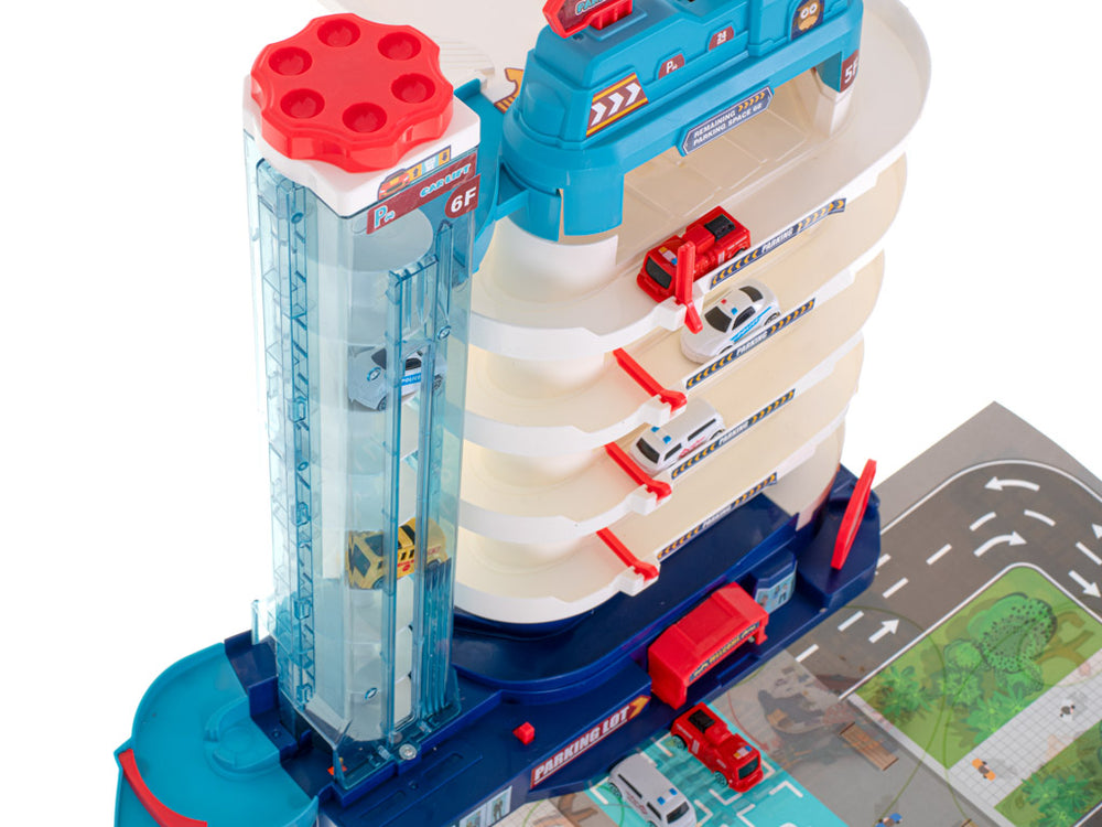 Autostāvvieta 5 līmeņu elektriskais lifts + paklājs + 8 automašīnas