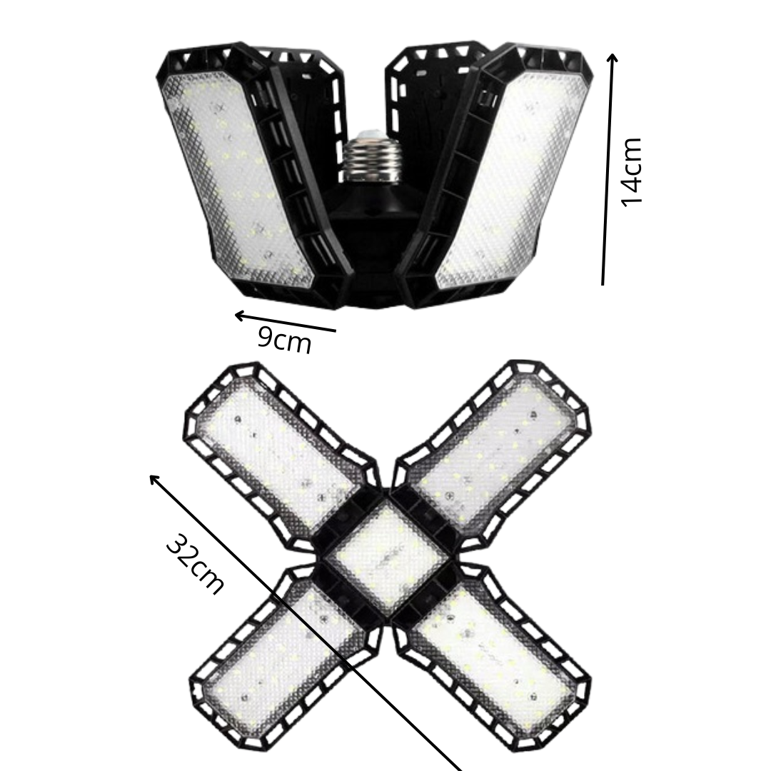 High-Power Foldable LED Lamp for Garage, Warehouse & Workshop, SKU: 166