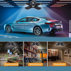 High-Power Foldable LED Lamp for Garage, Warehouse & Workshop, SKU: 166