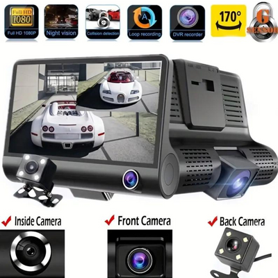 DRIVING RECORDER WITH 3 REVERSING CAMERAS FULLHD SKU: 390