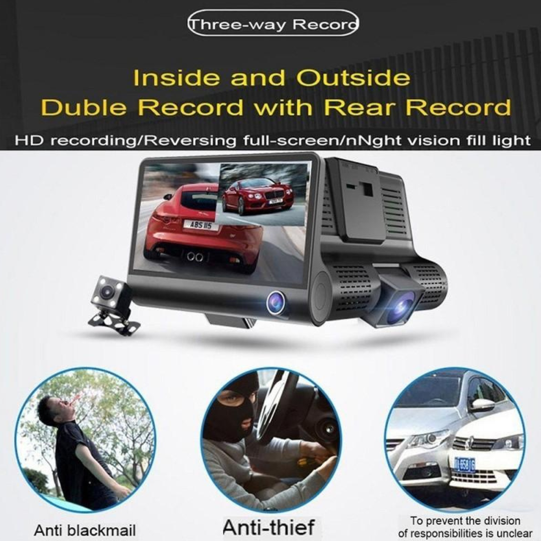 DRIVING RECORDER WITH 3 REVERSING CAMERAS FULLHD SKU: 390