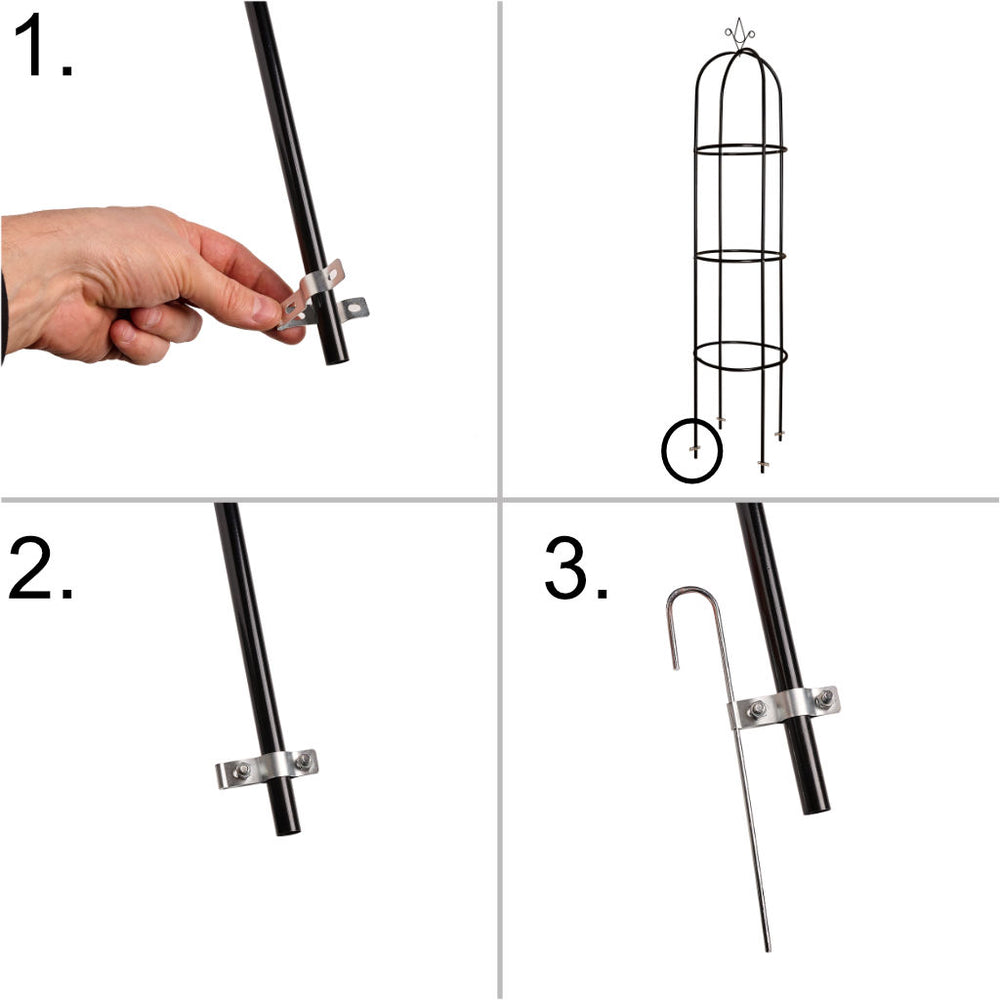Dārza lapene kolonnas kolonnas zvanu rožu statīvs kāpšanas ziedi metāla 195 cm
